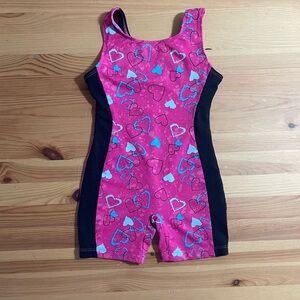 Danskin Freestyle Leotard Biketard Pink girls XS Extra Small Dance Gymnastics